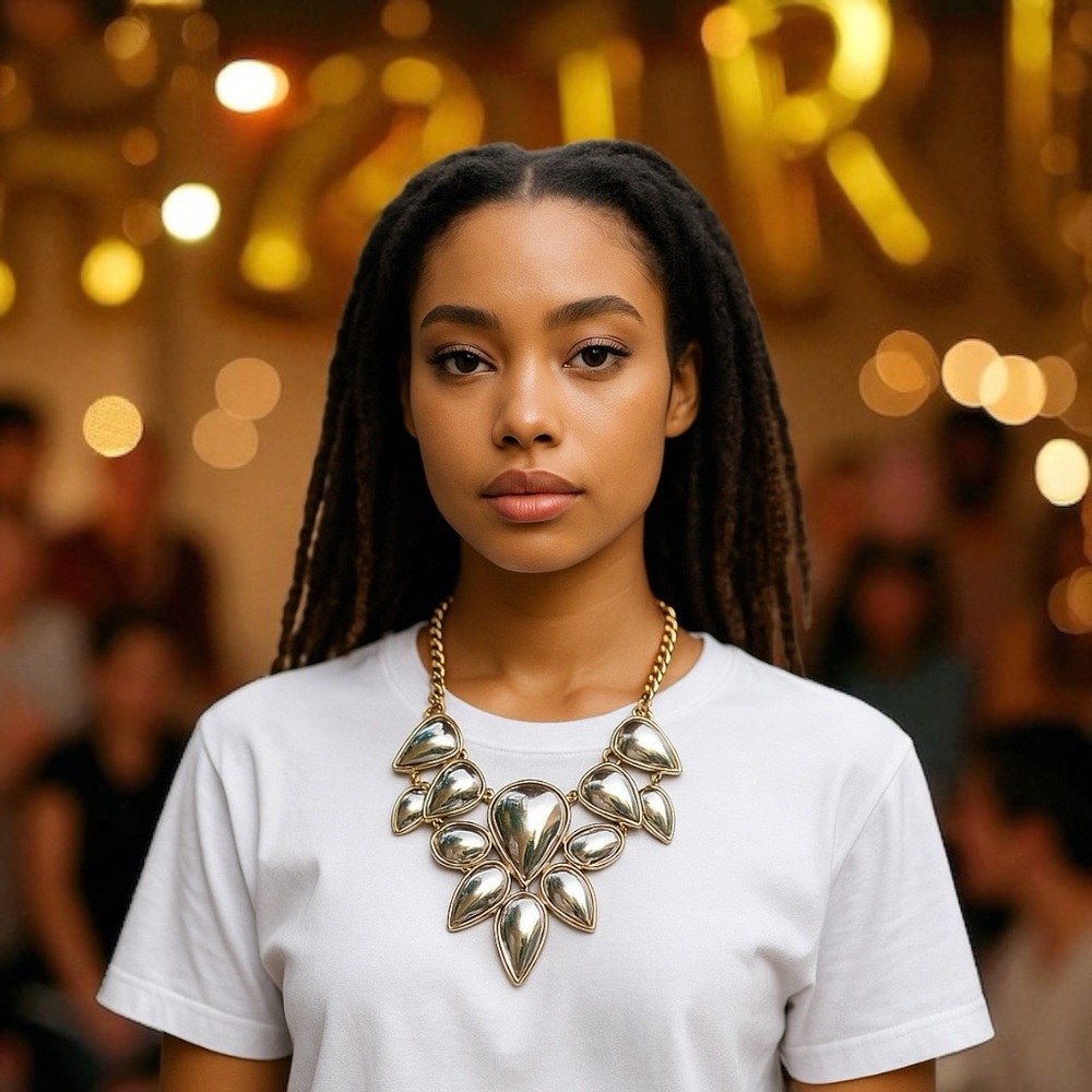Relativity Gold & Silver Teardrop Necklace